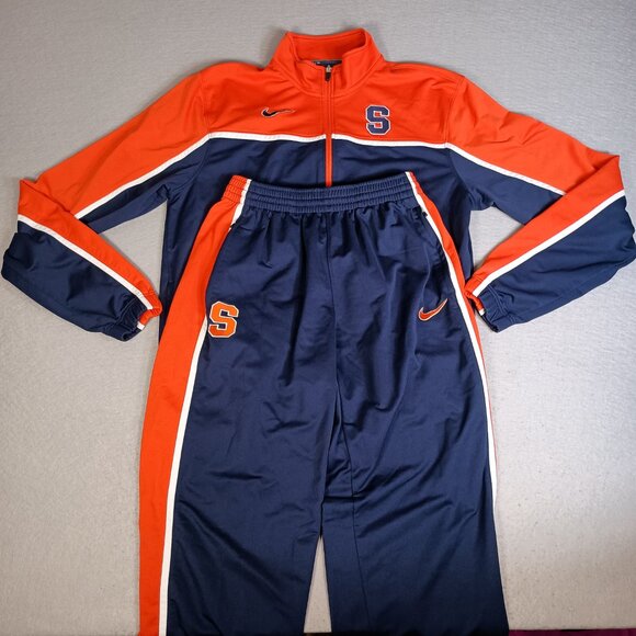 Nike Elite Men's Size LT Syracuse Orange Tracksuit Jacket & Sweatpants - Picture 1 of 15